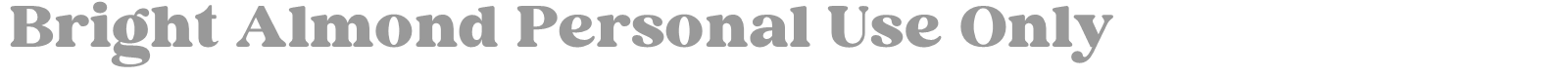 Bright Almond font preview